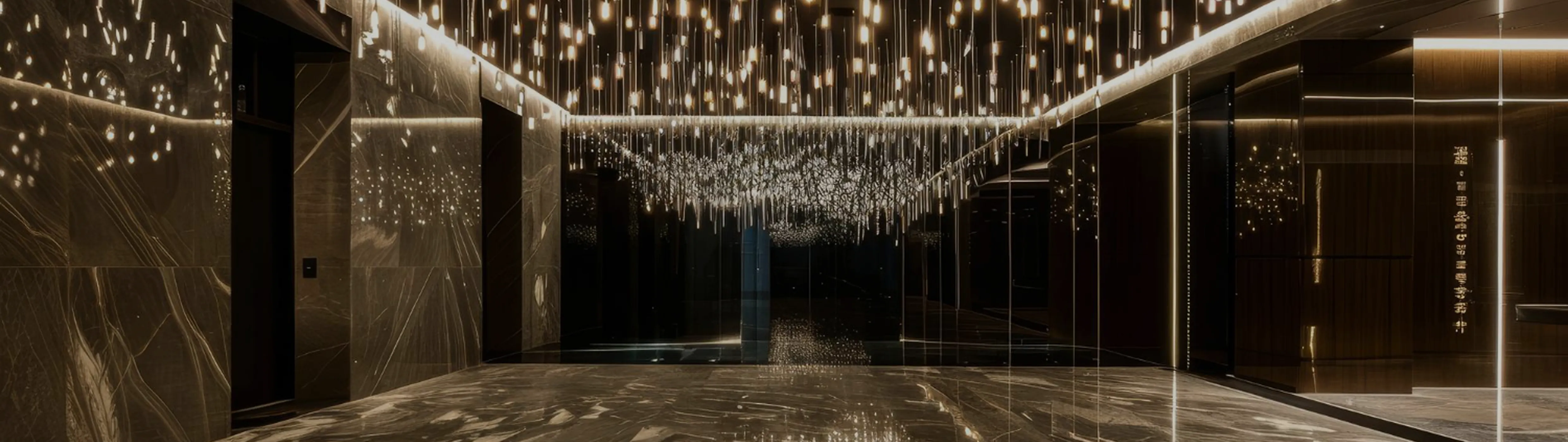 Modern interior lighting showcase